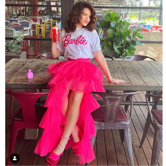 Sincerely Jules Barbie Pink Ruffle Tulle Skirt - Picture 2 of 16